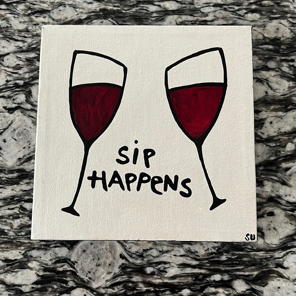 Wine theme canvas painting